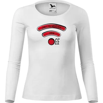 Dámské tričko DOBRÝ TRIKO Dámské triko s potiskem Jsem OFF Velikost: 3XL, Barva: Bílá