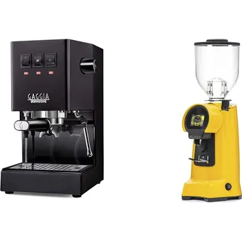 Kávovar Gaggia Classic E24 BC, black + Eureka Helios 65, yellow
