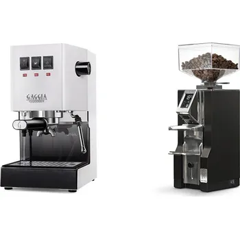Kávovar Gaggia Classic E24 BC, white + Eureka Mignon Libra, CR black