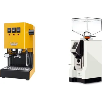 Kávovar Gaggia Classic E24 BC, yellow + Eureka Mignon Perfetto, CR white