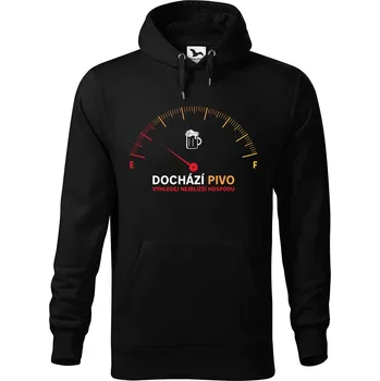 Pánská mikina DOBRÝ TRIKO Pánská mikina s potiskem Dochází pivo Velikost pánské mikiny: 5XL, Barva: Černá