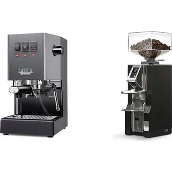 Kávovar Gaggia Classic E24, grey + Eureka Mignon Libra, CR black