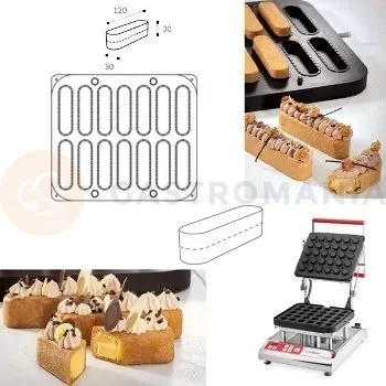 Čokoládová tyčinka Vložka - pro zařízení Cookmatic na éclairs 12x3x3 cm, 14 sušenek | PAVONI, PIASTRACHOUX04