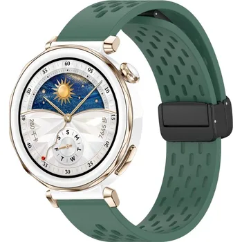 Příslušenství k chytrým hodinkám VSECHNONAMOBIL 93902 AIRY Silikonový řemínek pro Huawei Watch GT 5Pro 42mm tmavě zelený