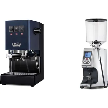Kávovar Gaggia Classic E24 BC, blue + Eureka Atom Specialty 75, chrome