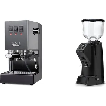 Kávovar Gaggia Classic E24, grey + Eureka Zenith 65 Touch, black