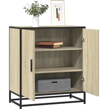 přebalovací pult a komoda Příborník dub sonoma 68 x 35 x 76 cm kompozitní dřevo a kov Hnědá 848965