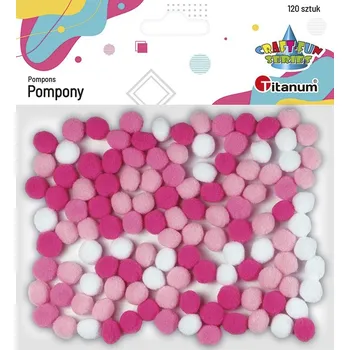 Titanum Bambulky, Pompony, RŮŽOVÝ - mix, 10mm, 120ks/bal.