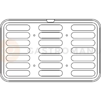 Čokoládová tyčinka Vložka - pro zařízení Cookmatic Maxi, eclairs, 126x32 mm nahoře, 123x30 mm dole, 15 mm vysoký, 21 cookies | PAVONI, MAXI38