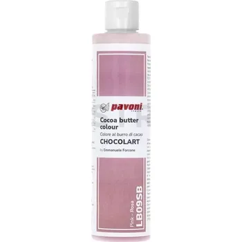 Potravinářské barvivo Barva na bázi kakaového másla růžová 200 g | PAVONI, LB09SB