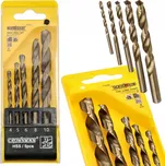 CROWNMAN HSS kobaltové šroubovací vrtáky 4-10mm do kovu, 5 kusů