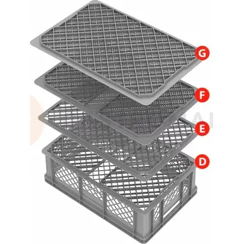 Nádoba na led Plastová nádoba Serie Europa šedá - vnitřní výška 55 mm | PAVONI, EF6407