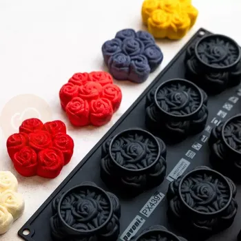 Kuchyňská sůl Silikonová forma na monoporce - 400x300 mm - Bouquet de roses 100 ml, kytice růží | PAVONI, PX4397S