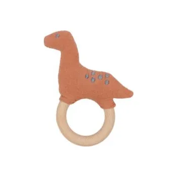 Dřevěné kousátko s hračkou, DINO