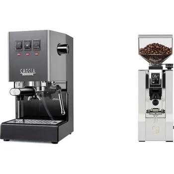 Kávovar Gaggia Classic E24, grey + Eureka Mignon XL, CR white