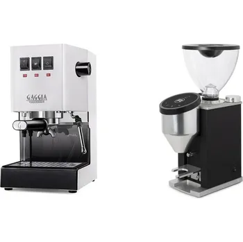 Kávovar Gaggia Classic E24, white + Rocket Espresso FAUSTINO 3.1, black