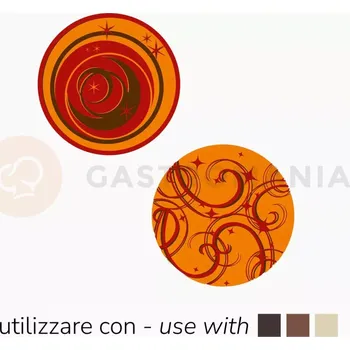 Čokoládová tyčinka Transferová forma s dekorem, 10 ks, slavnostní motiv - 120 polokoulí | PAVONI, T1001SB