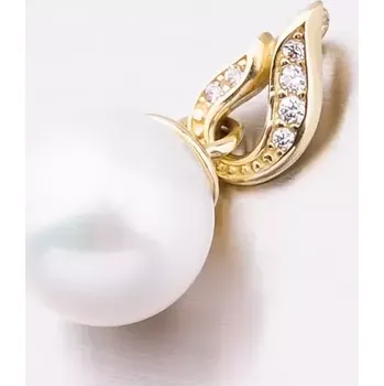 Přívěsek Dámský přívěsek žluté zlato 585 perly 53GZ-3153Z