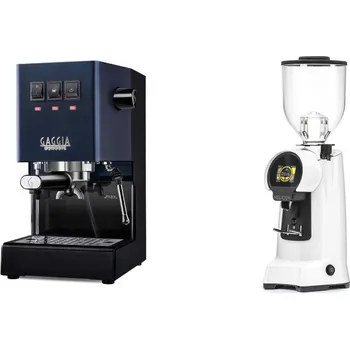 Kávovar Gaggia Classic E24, blue + Eureka Helios 65, white