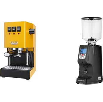 Kávovar Gaggia Classic E24 BC, yellow + Eureka Atom Specialty 75, black
