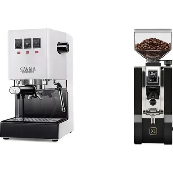 Kávovar Gaggia Classic E24 BC, white + Eureka Mignon XL, CR black