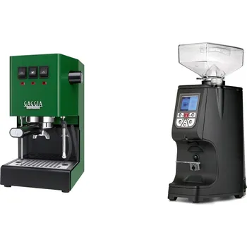 Kávovar Gaggia Classic E24 BC, green + Eureka Atom 60, black