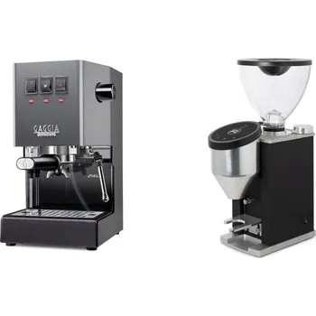 Kávovar Gaggia Classic E24, grey + Rocket Espresso FAUSTINO 3.1, black