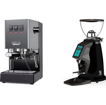 Kávovar Gaggia Classic E24 BC, grey + Rocket Espresso SPLUGA, black
