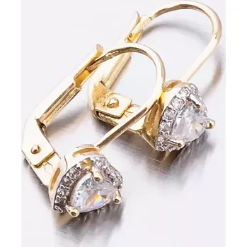 Náušnice Dámské náušnice žluté zlato 585 zirkon 52GZ-8015ZBB-KL