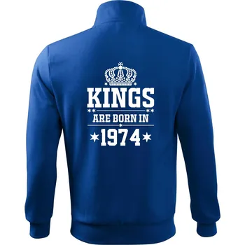 Pánská mikina Kings are born in 1973 - Mikina bez kapuce Adventure - 2XL ( Královská modrá )