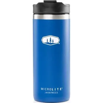 Kempingové nádobí GSI Outdoors Microlite Javapress 423ml - pístový outdoorový pressovač blue + Dárek zdarma