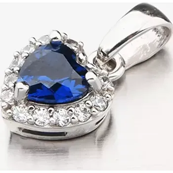 Přívěsek Dámský přívěsek bílé zlato 585 zirkon srdce 53GZ-8016BTMB