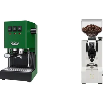 Kávovar Gaggia Classic E24, green + Eureka Mignon XL, CR white