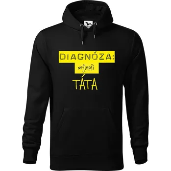 Pánská mikina DOBRÝ TRIKO Pánská mikina s potiskem Diagnóza TÁTA Velikost pánské mikiny: 5XL, Barva: Černá