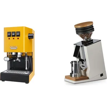 Kávovar Gaggia Classic E24, yellow + Eureka Mignon Single Dose, White &…