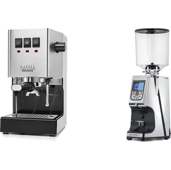 Kávovar Gaggia Classic E24, stainless steel + Eureka Atom Specialty 75,…