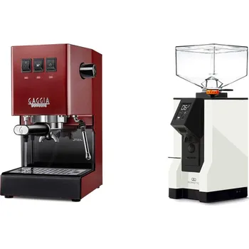 Kávovar Gaggia Classic E24 BC, red + Eureka Mignon Perfetto, BL white