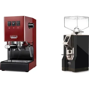 Kávovar Gaggia Classic E24 BC, red + Eureka Mignon Turbo, CR black