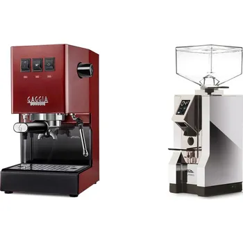Kávovar Gaggia Classic E24, red + Eureka Mignon Turbo, CR chrome