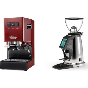 Kávovar Gaggia Classic E24, red + Rocket Espresso SPLUGA, chrome