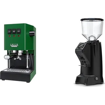 Kávovar Gaggia Classic E24, green + Eureka Zenith 65 Touch, black