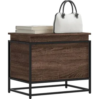 Úložný box Úložný box s víkem hnědý dub 60x40x51,5 cm kompozitní dřevo Hnědá 848798
