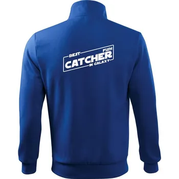 Pánské oblečení Rybaření - Best fish catcher in galaxy - Mikina bez kapuce Adventure - 2XL ( Královská modrá )