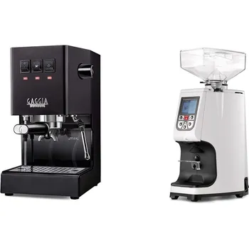 Kávovar Gaggia Classic E24 BC, black + Eureka Atom 60, white