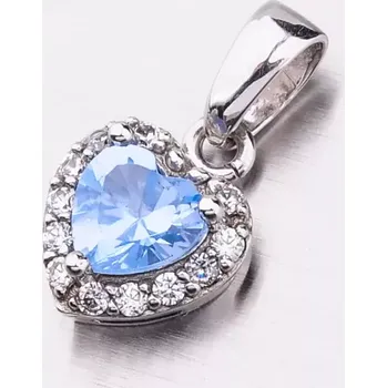 Přívěsek Dámský přívěsek bílé zlato 585 zirkon srdce 53GZ-8016BMB