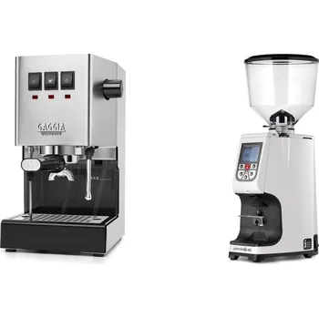 Kávovar Gaggia Classic E24, stainless steel + Eureka Atom Specialty 65,…