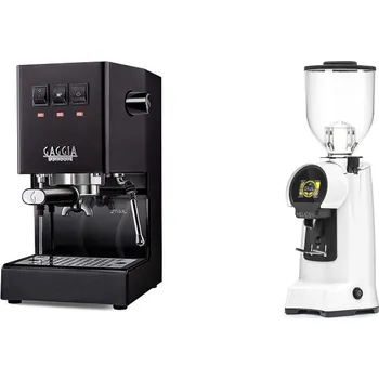 Kávovar Gaggia Classic E24, black + Eureka Helios 65, white