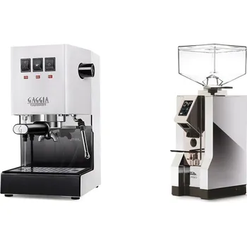 Kávovar Gaggia Classic E24, white + Eureka Mignon Turbo, CR chrome