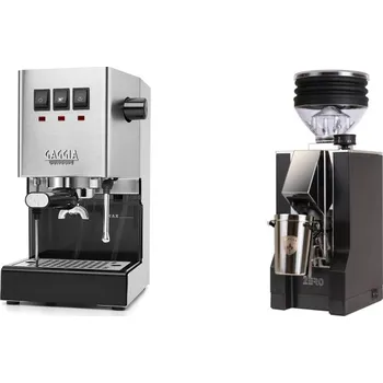 Kávovar Gaggia Classic E24, stainless steel + Eureka Mignon Zero, CR…