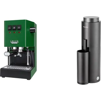 Kávovar Gaggia Classic E24, green + Felicita F47, black